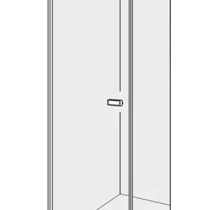 Porte battante Alterna lin.3 Noir mat Verre clair CareTec Pro Offre Du Jour